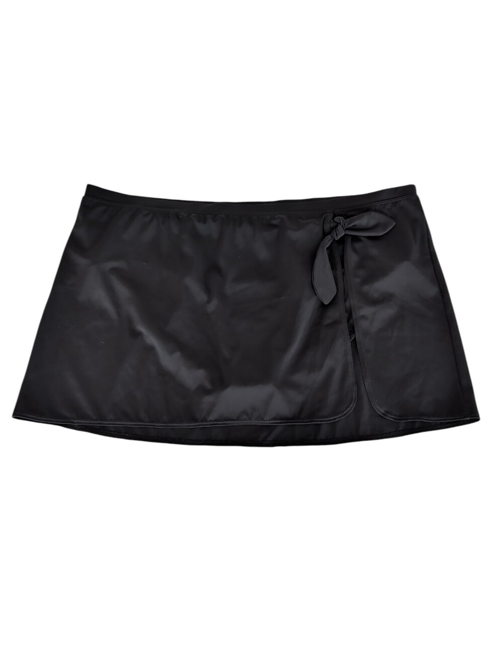 NWT Jaclyn Smith Sarong Swim Skirt Bikini Bottom Plus 20 Black